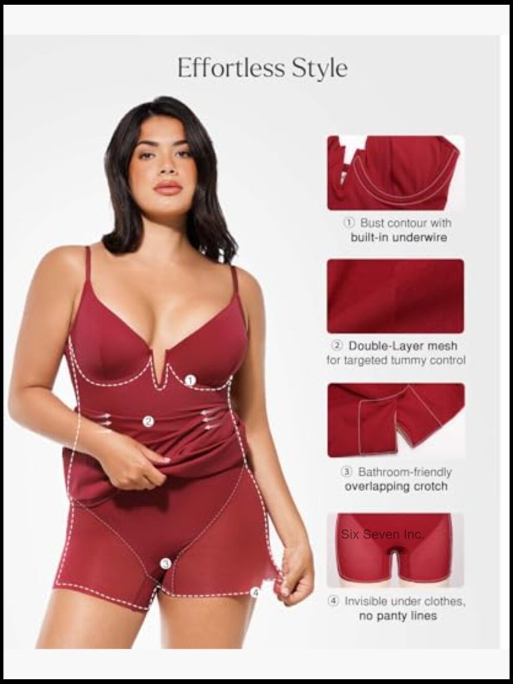 Lace Long Sleeve Bodycon Dress with Built-in Shapewear - Picture 5 of 7
